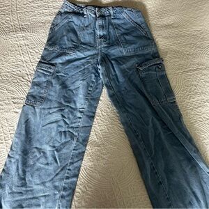 Men's Blue Cargo Jeans